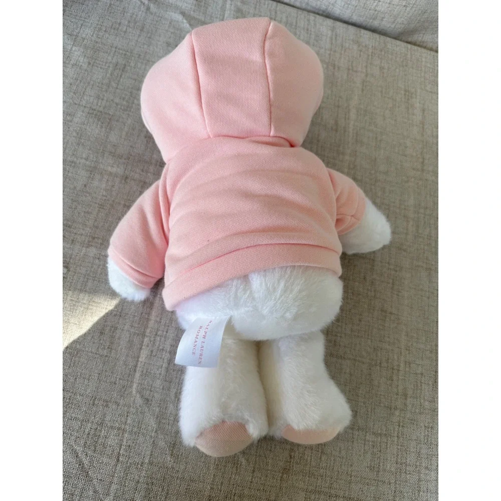 Ralph Lauren Teddy Bear Pink Excellent Romance Hoodie Plush